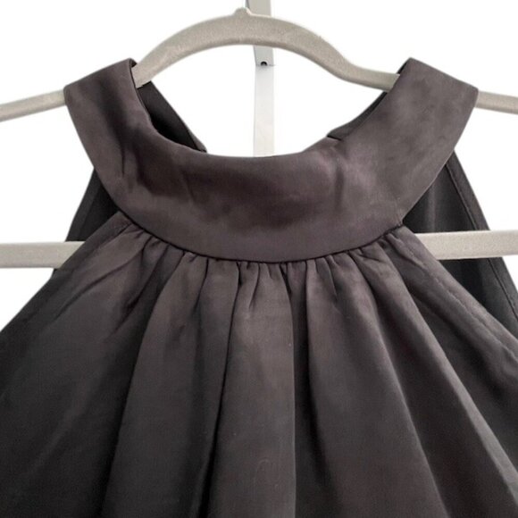 Endless Rose Women Black Satin Bow Halter Mock Neck Sleeveless Top Blouse XL NWT - Picture 2 of 10